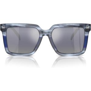 imageMichael Kors Mens Mk2217u Abruzzo Universal Fit Square SunglassesBlue HornBlue Mirrored Gradient