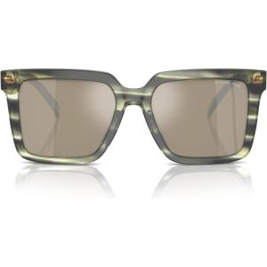 imageMichael Kors Mens Mk2217u Abruzzo Universal Fit Square SunglassesOlive HornOlive Green Mirrored