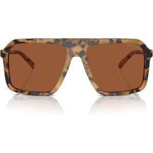 imageMichael Kors Mens Mk2218u Murren Universal Fit Square SunglassesVintage TortoiseBrown Solid