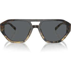 imageMichael Kors Mens Mk2219u Zurich Universal Fit Aviator SunglassesBlack Grey Gradient TortoiseDark Grey Solid