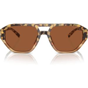imageMichael Kors Mens Mk2219u Zurich Universal Fit Aviator SunglassesBrown TortoiseBrown Solid
