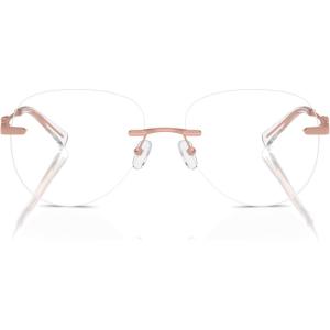 imageMichael Kors Womens Mk3077 Kyoto Round Prescription Eyewear FramesShiny Rose GoldDemo Lens