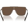 imageMichael Kors Mens Mk1152 Snowmass Rectangular SunglassesMatte HuskGold Mirrored