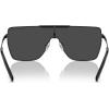 imageMichael Kors Mens Mk1152 Snowmass Rectangular SunglassesShiny BlackDark Grey Mirrored
