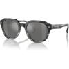 imageMichael Kors Mens Mk2216u Eger Universal Fit Round SunglassesBlack HornGrey Mirrored Gradient