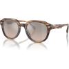 imageMichael Kors Mens Mk2216u Eger Universal Fit Round SunglassesBrown HornBrown Gradient Black Mirrored