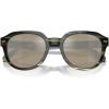 imageMichael Kors Mens Mk2216u Eger Universal Fit Round SunglassesOlive HornOlive Green Mirrored
