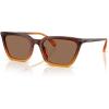 imageMichael Kors Mens Mk2250u Everglades Universal Fit Cat Eye SunglassesAmber GradientBrown Solid