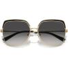 imageMichael Kors Womens Mk1141 Greenpoint Square SunglassesLight GoldBlack InsertGrey Gradient