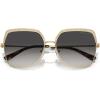 imageMichael Kors Womens Mk1141 Greenpoint Square SunglassesLight GoldCrystal InsertGrey Gradient