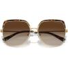 imageMichael Kors Womens Mk1141 Greenpoint Square SunglassesLight GoldDark Tortoise InsertBrown Gradient