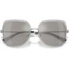 imageMichael Kors Womens Mk1141 Greenpoint Square SunglassesSilverCrystal InsertSilver Mirrored