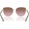 imageMichael Kors Womens Mk1144b Catalonia Cat Eye SunglassesShiny Rose Gold Light Brown Pink Gradient Mirrored
