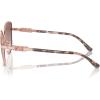 imageMichael Kors Womens Mk1144b Catalonia Cat Eye SunglassesShiny Rose Gold Light Brown Pink Gradient Mirrored