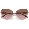 imageMichael Kors Womens Mk1144b Catalonia Cat Eye SunglassesShiny Rose Gold Light Brown Pink Gradient Mirrored