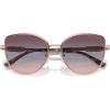imageMichael Kors Womens Mk1144b Catalonia Cat Eye SunglassesShiny Rose Gold Navy to Pink Triple Gradient