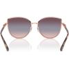 imageMichael Kors Womens Mk1144b Catalonia Cat Eye SunglassesShiny Rose Gold Navy to Pink Triple Gradient