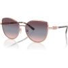 imageMichael Kors Womens Mk1144b Catalonia Cat Eye SunglassesShiny Rose Gold Navy to Pink Triple Gradient