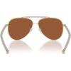 imageMichael Kors Womens Mk1146 Portugal Aviator SunglassesShiny Light Gold Brown Solid