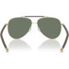 imageMichael Kors Womens Mk1146 Portugal Aviator SunglassesShiny Light Gold Green Solid