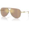 imageMichael Kors Womens Mk1149 Cyprus Aviator SunglassesBrown MirroredBrown Mirrored