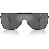 imageMichael Kors Mens Mk1152 Snowmass Rectangular SunglassesShiny BlackDark Grey Mirrored