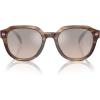 imageMichael Kors Mens Mk2216u Eger Universal Fit Round SunglassesBrown HornBrown Gradient Black Mirrored