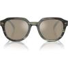 imageMichael Kors Mens Mk2216u Eger Universal Fit Round SunglassesOlive HornOlive Green Mirrored