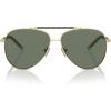 imageMichael Kors Womens Mk1146 Portugal Aviator SunglassesShiny Light Gold Green Solid