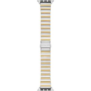 imageMichael Kors Band for Apple Watch Stainless Steel Smart Watch Bands for Women Compatible with Apple Watch 38mm 40mm 41mmTwoTone Link