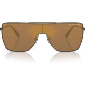 imageMichael Kors Mens Mk1152 Snowmass Rectangular SunglassesMatte HuskGold Mirrored
