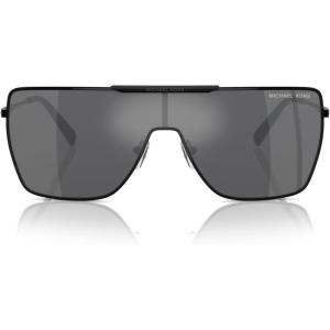 imageMichael Kors Mens Mk1152 Snowmass Rectangular SunglassesShiny BlackDark Grey Mirrored