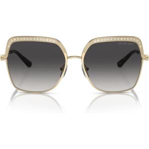 imageMichael Kors Womens Mk1141 Greenpoint Square SunglassesLight GoldCrystal InsertGrey Gradient