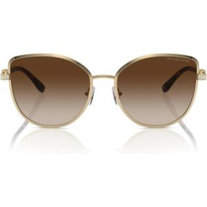 imageMichael Kors Womens Mk1144b Catalonia Cat Eye SunglassesShiny Light GoldBrown Gradient