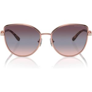 imageMichael Kors Womens Mk1144b Catalonia Cat Eye SunglassesShiny Rose Gold Navy to Pink Triple Gradient