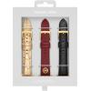 imageMichael Kors Band for Apple Watch Silicone or Leather Smart Watch Bands for Women Compatible with Apple Watch 38mm 40mm 41mmBlackRedGold Gift Set