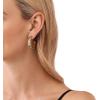 imageMichael Kors Brass MK Logo Hoop Earrings for Women Color GoldBlack Model MKJ8126710