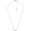 imageMichael Kors Brass and Pav Crystal MK Logo Pendant Necklace for Women Color Silver Model MKJ7977931