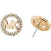 imageMichael Kors Brass and Pav Crystal MK Logo Stud Earrings for WomenGold Crystal MK Logo