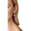 imageMichael Kors Brass and Pav Crystal MK Logo Stud Earrings for WomenRose Glitz Logo