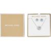 imageMichael Kors Jewelry Gift Set for WomenSilverBlue NecklaceStuds
