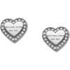 imageMichael Kors SilverTone Stud Earrings or Drop Earrings for Women Stainless Steel Earrings Jewelry for WomenSilver Signature Heart