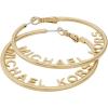 imageMichael Kors Stainless Steel MK Logo Hoop Earrings for Women Color Gold Model MKJ7992710