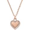 imageMichael Kors Stainless Steel and Pav Crystal Heart Pendant Necklace for WomenHeart Charm Pendant