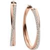 imageMichael Kors Stainless Steel and Pav Crystal Hoop Earrings for Women Color Rose Gold Model MKJ3671791