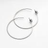 imageMichael Kors Stainless Steel and Pav Crystal Hoop Earrings for WomenSilver Crystal Hoop