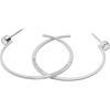 imageMichael Kors Stainless Steel and Pav Crystal Hoop Earrings for WomenSilver Crystal Whisper Logo