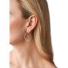 imageMichael Kors Stainless Steel and Pav Crystal Hoop Earrings for WomenSilver Crystal Whisper Logo