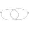 imageMichael Kors Stainless Steel and Pav Crystal Hoop Earrings for WomenSilver Heart Crystal