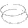 imageMichael Kors Stainless Steel and Pav Crystal Hoop Earrings for WomenSilver Pav